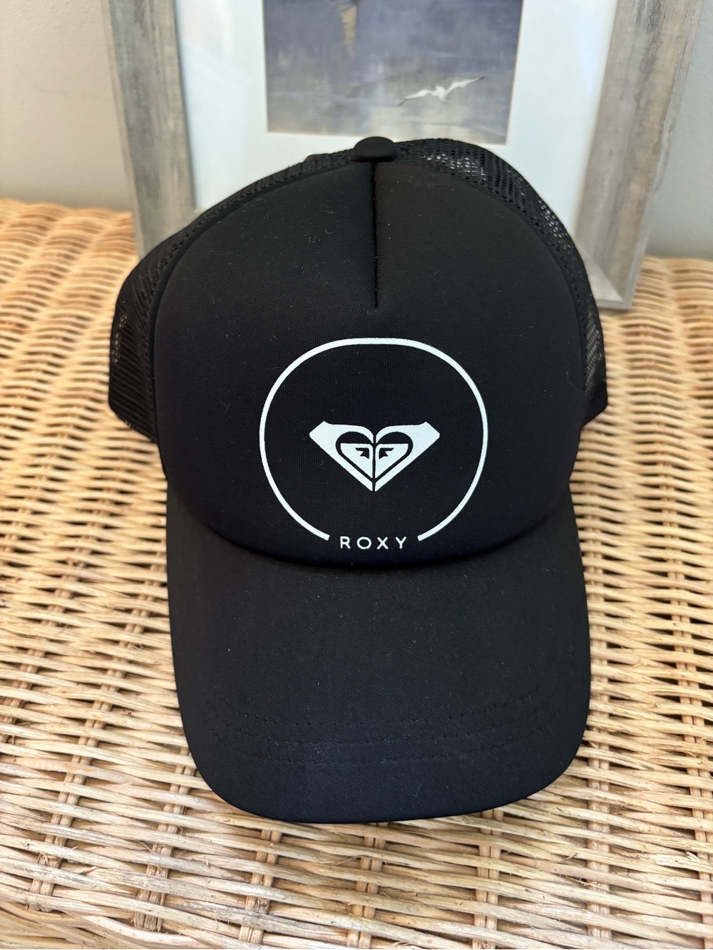 Roxy  Black Hat with White Logo